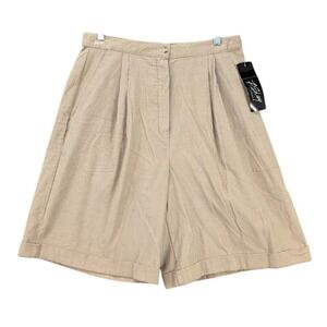 Vintage F. Shay of Boston Women's Wide Leg Shorts Size 16 Beige Made in USA NWT